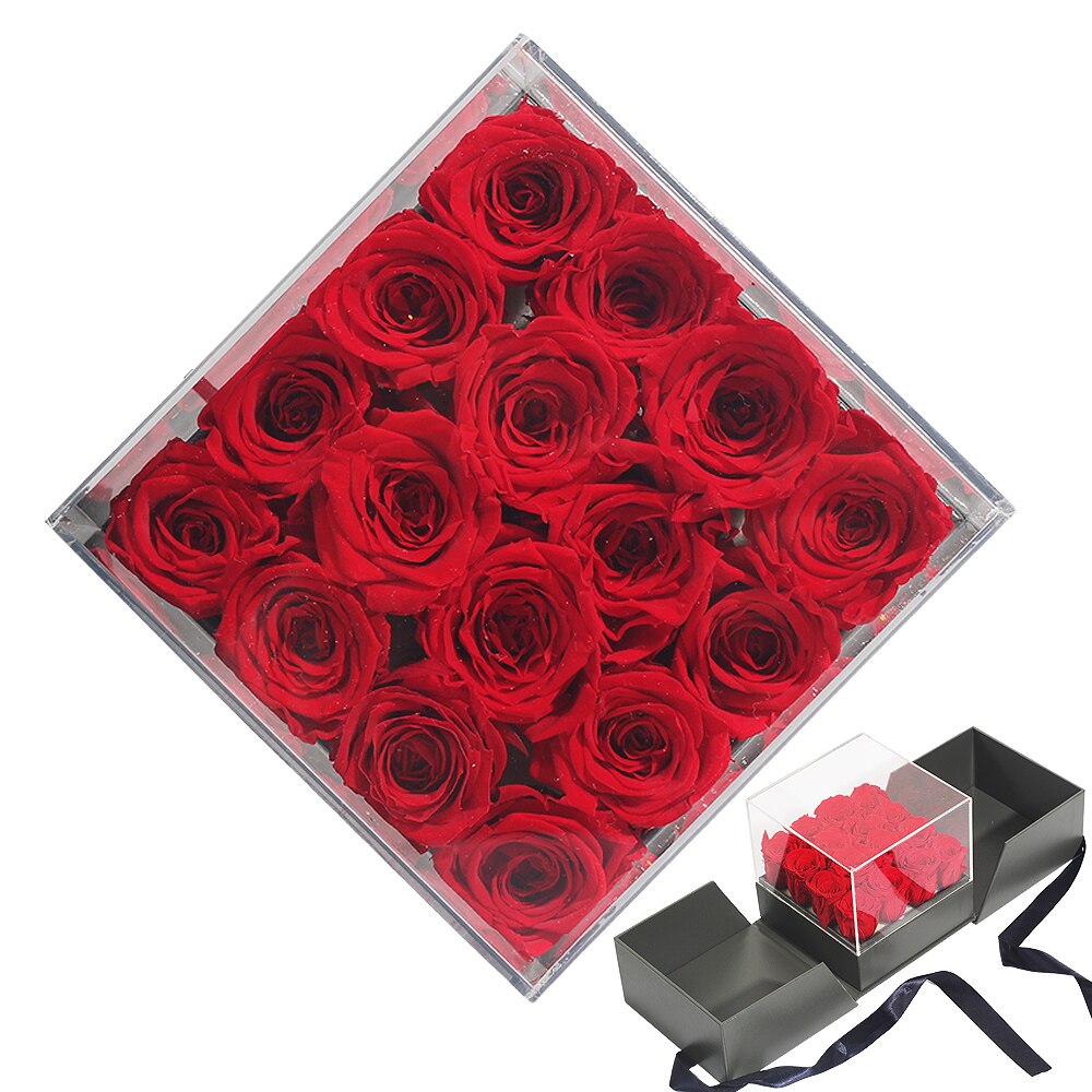 Box of 16 Red Eternal Rose - Eternal Rose Store