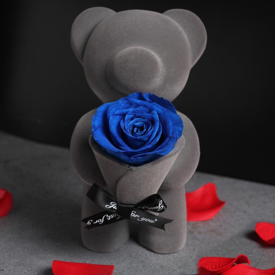 Bear Eternal Rose (Choice of Colors) - Eternal Rose Store