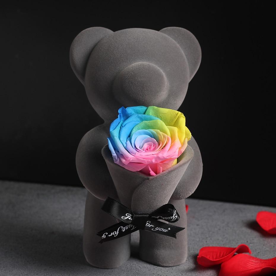 Bear Eternal Rose (Choice of Colors) - Eternal Rose Store