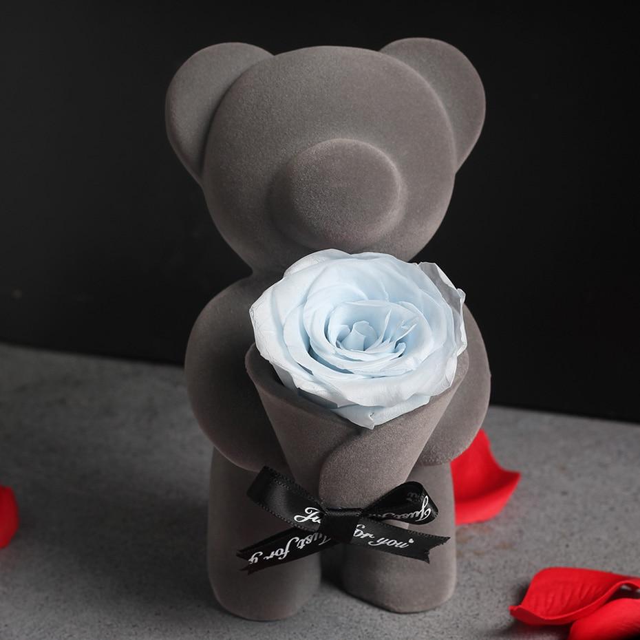 Bear Eternal Rose (Choice of Colors) - Eternal Rose Store