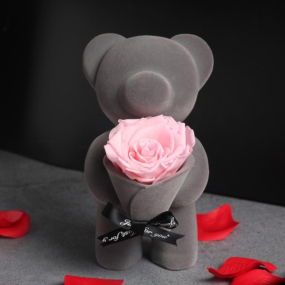Bear Eternal Rose (Choice of Colors) - Eternal Rose Store
