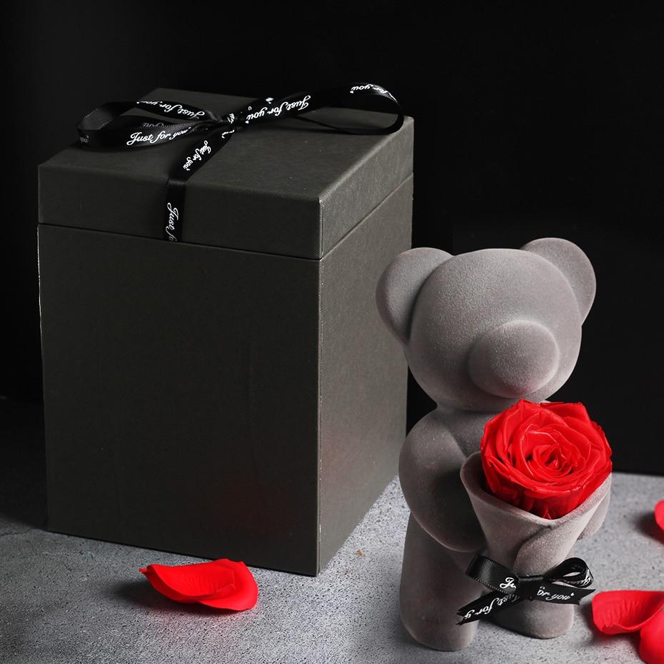 Bear Eternal Rose (Choice of Colors) - Eternal Rose Store