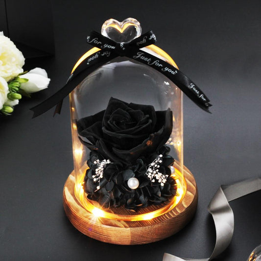 Sublime Eternal Rose Under Black Bell - Eternal Rose Store