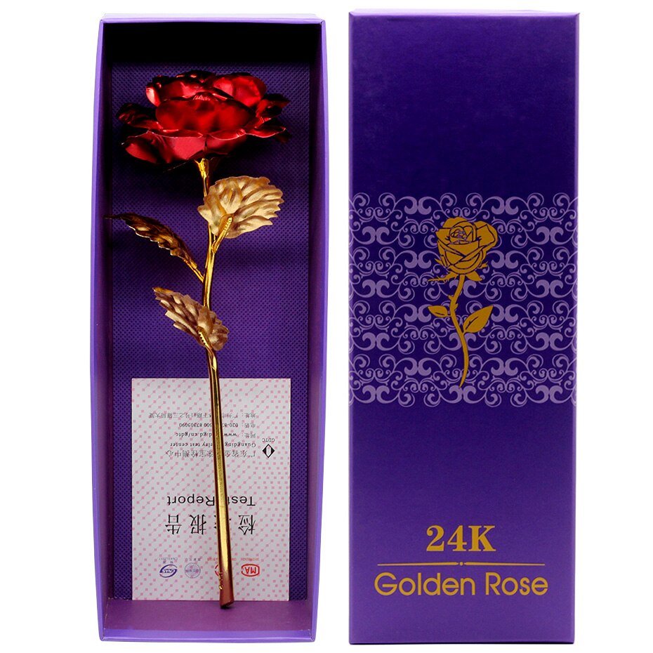 24K Gold Luminous Eternal Rose (Choice of Colors) - Eternal Rose Store