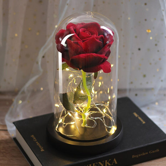 Eternal Rose With Red LED - Eternal Rose Store
