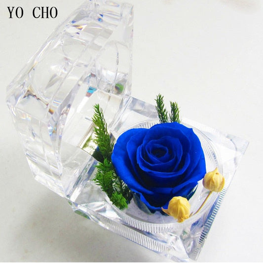 Eternal Rose small glass box (choice of color)