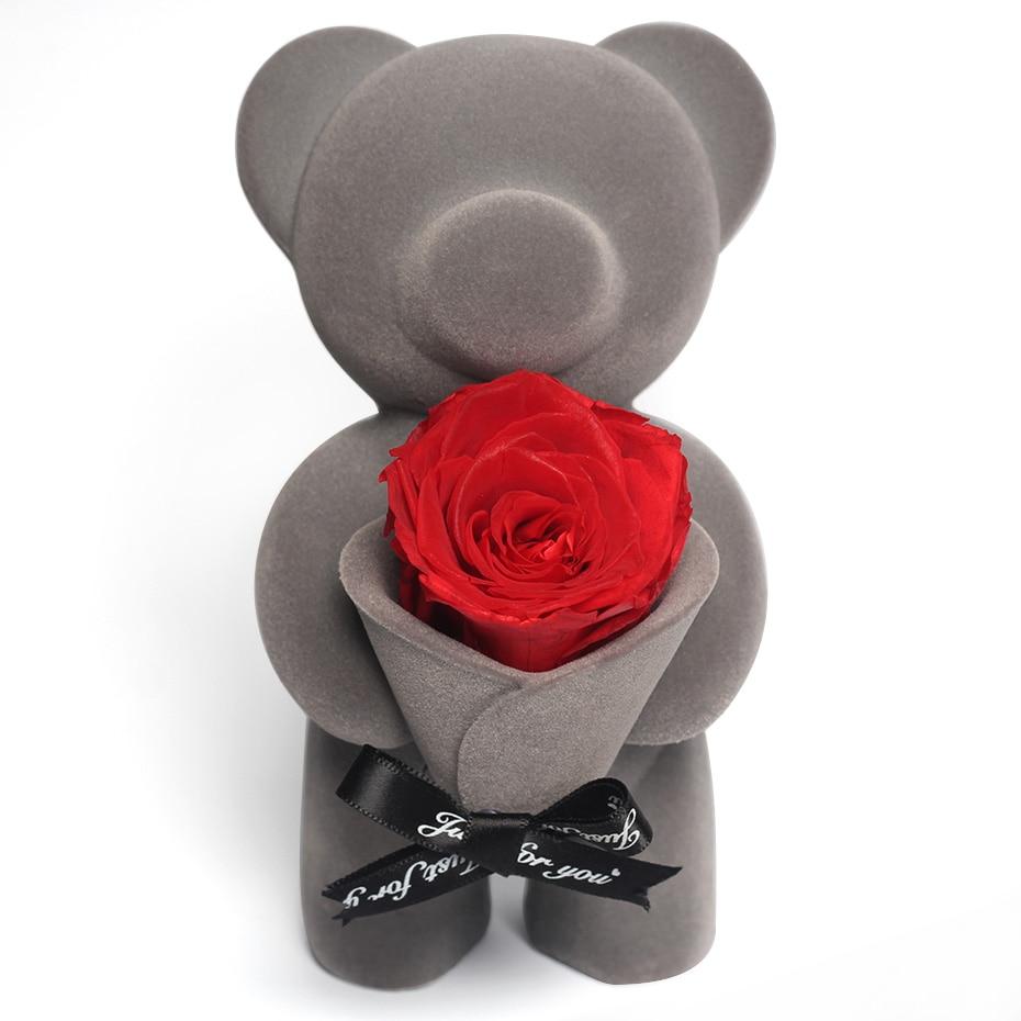 Bear Eternal Rose (Choice of Colors) - Eternal Rose Store