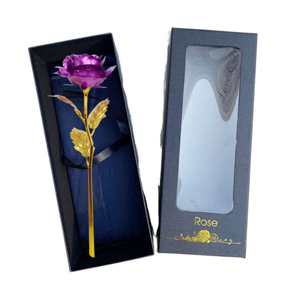Bundle Pack: Red Eternal Rose + 24K Gold-Plated Rose (Choice)