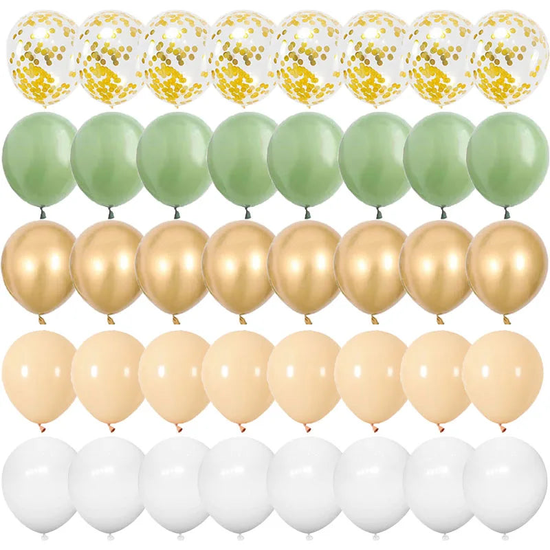 40pcs Rose Gold Confetti Balloons – Latex